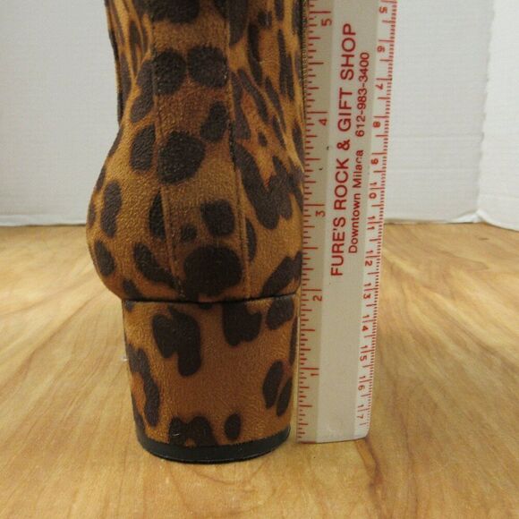 A NEW DAY Valerie Leopard Spot City Ankle Bootie Sz 7.5 WIDE Animal Print Boots - Picture 13 of 15